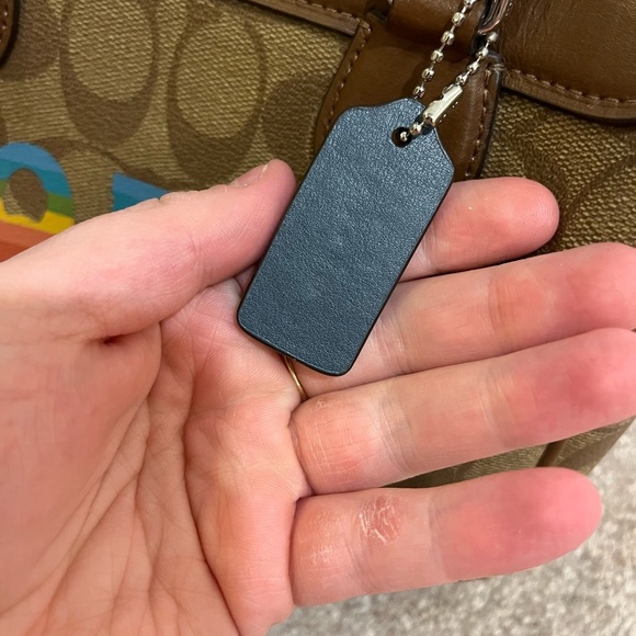 Coach Mini Bennett Satchel in Signature Canvas with Rainbow Animation - Picture 5 of 14